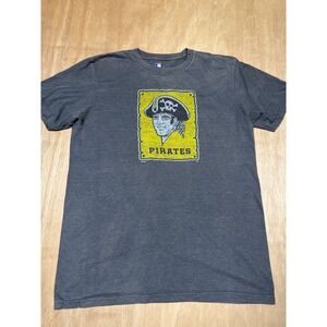 Pittsburgh Pirates Baseball T Shirt Men's Gray Short Sleeve Graphic Tee Size L